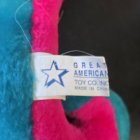 Vintage 1980’s Sea Horse 16” Plush Great American Toy Co. Multi Color Sea Horse! - Picture 2 of 7